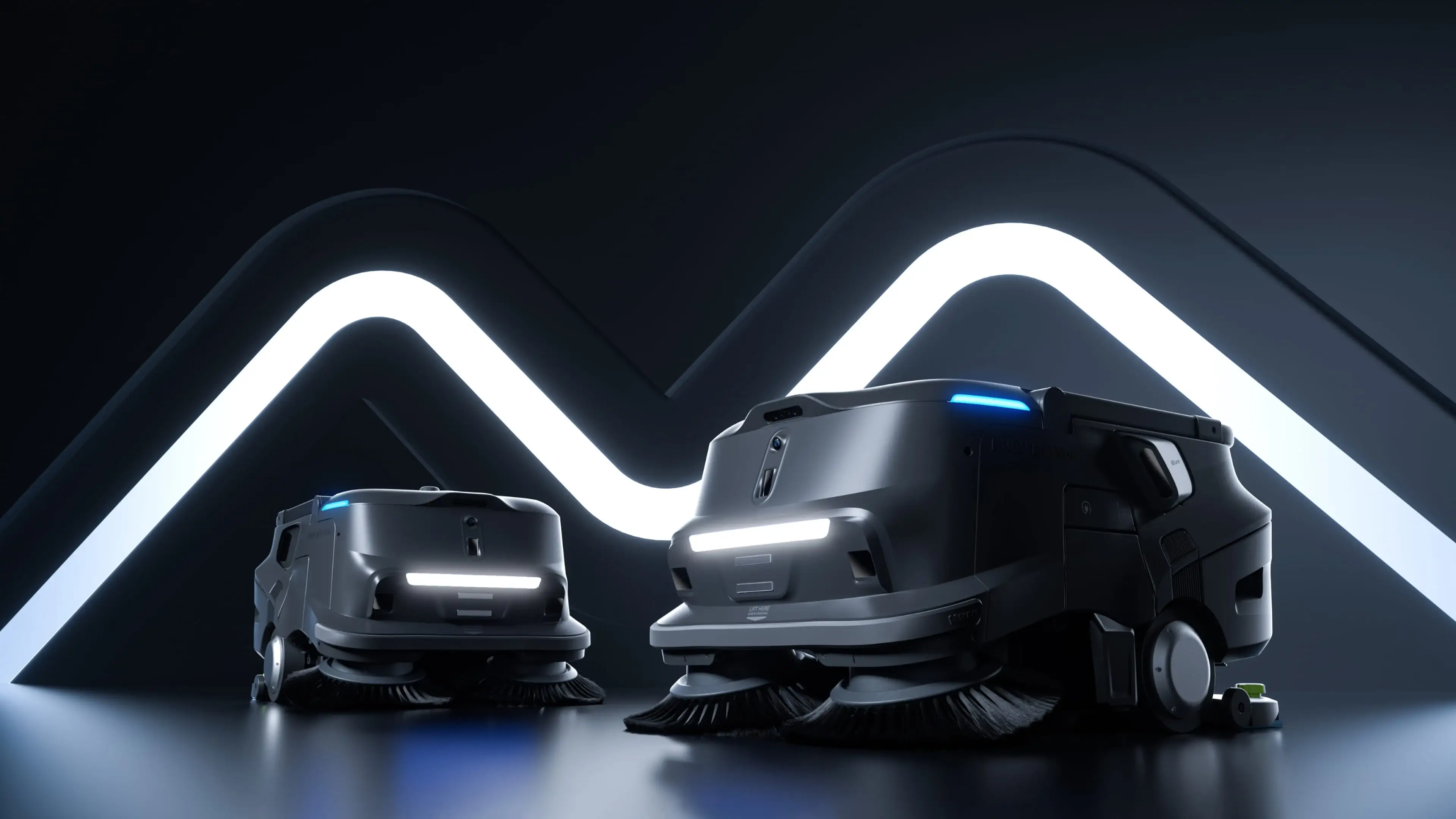 AI-powered Robotic Sweeper Background