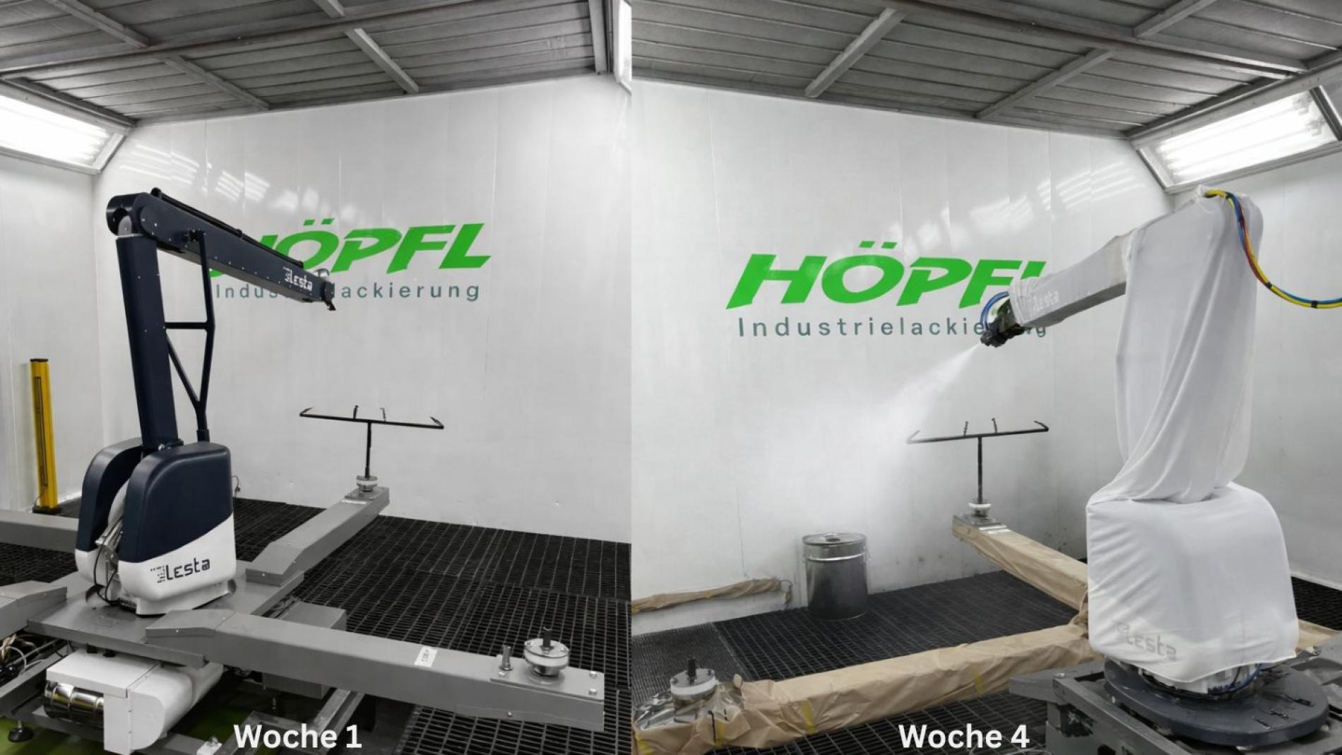 Praxisbericht - Installation bei Höpfl Industrielackierung: Von der Spritzpistole zum Roboter in 4 Wochen